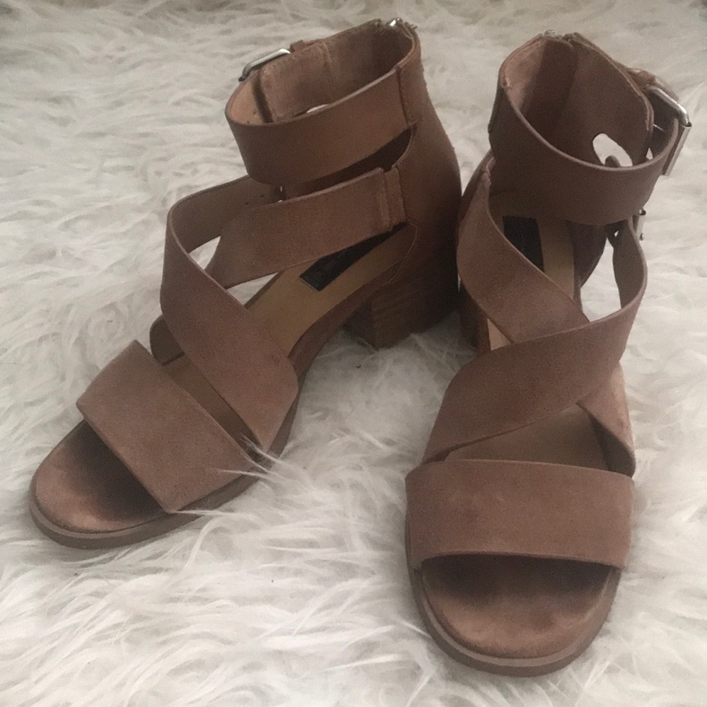 STEVEN Elinda Strappy Block Heel Sandals